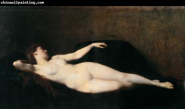 Jean-Jacques Henner Woman on a black divan