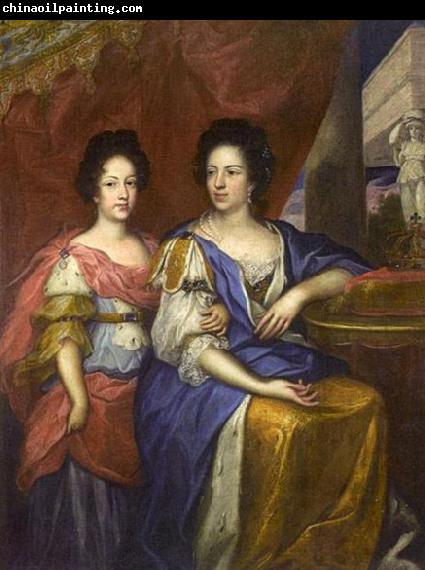 Jerzy Siemiginowski-Eleuter Portrait of Maria Kazimiera with her daughter Teresa Kunegunda.