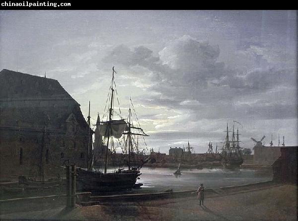 Johan Christian Dahl Frederiksholms Canal in Copenhagen with Christian IV's Brewery