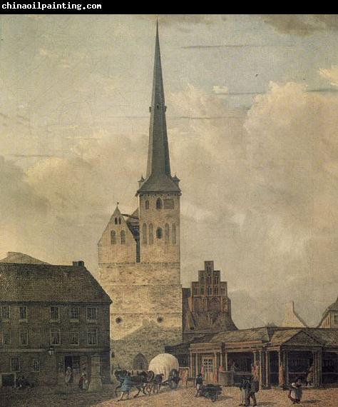 Johann Heinrich Hintze Berlin, Nikolaikirche von Westen