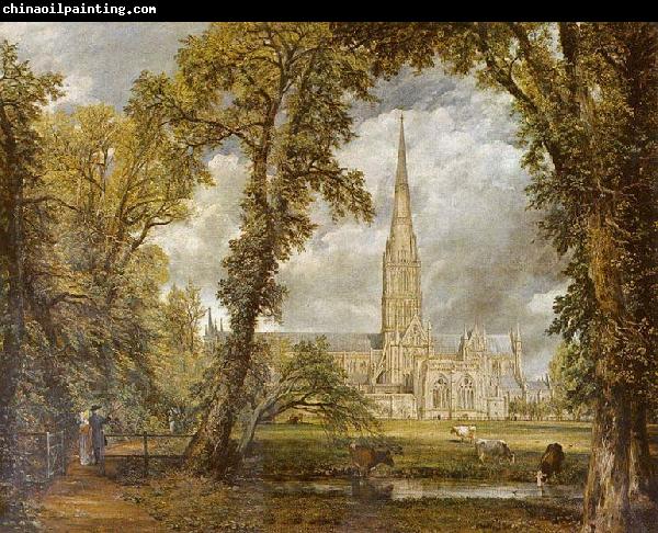 John Constable Die Kathedrale von Salisbury vom Garten des Bischofs aus gesehen