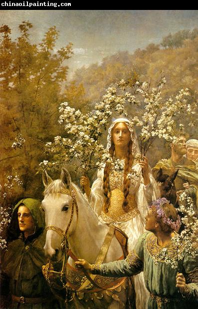 John Maler Collier Queen Guinevre's Maying