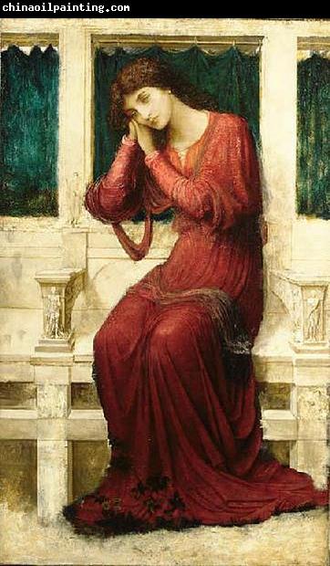 John Melhuish Strudwick When Sorrow comes to Summerday Roses bloom in Vain