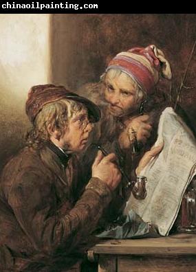 Josef Danhauser Newspaper Readers