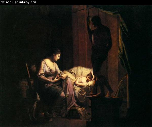 Joseph wright of derby Penelope Unravelling Her Web