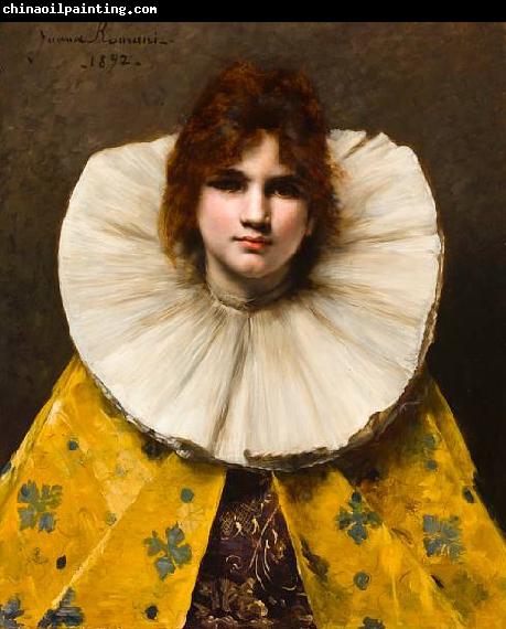 Juana Romani A portrait of a young girl with a ruffled collar