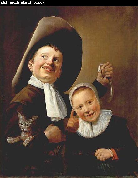 Judith leyster A Boy and a Girl with a Cat and an Eel