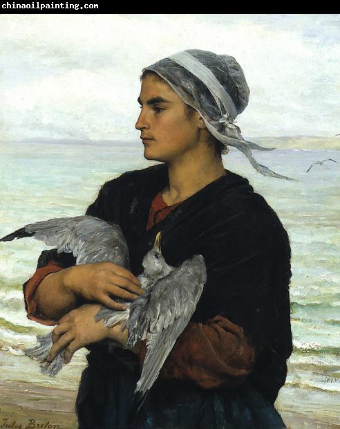 Jules Breton The Wounded Sea Gull