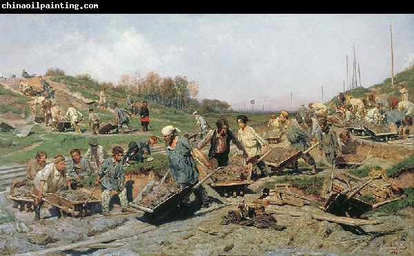 Konstantin Savitsky Repair work on the railroad