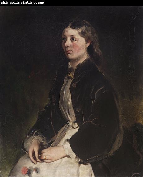 Louis Ferdinand von Rayski Portrait of Christine Freifrau von Schonberg