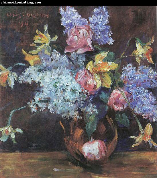 Lovis Corinth Rosen, Flieder und Osterglocken