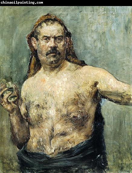 Lovis Corinth Self-portrait with Glass