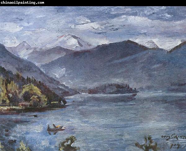 Lovis Corinth Walchensee, blaue Landschaft