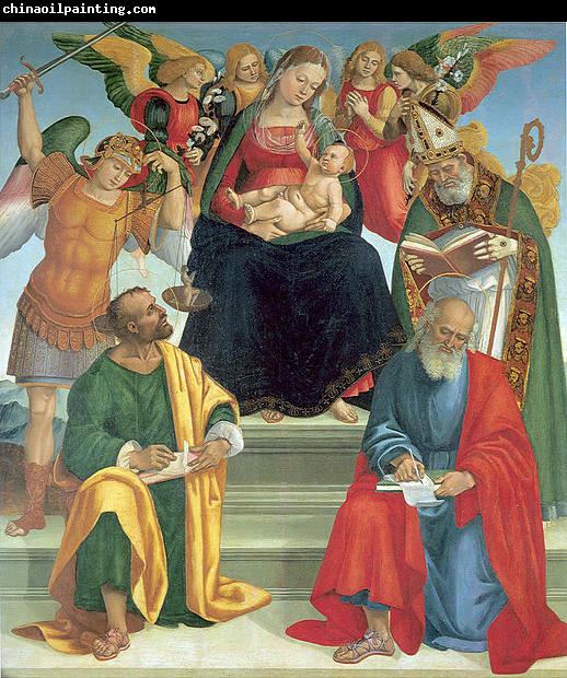 Luca Signorelli Madonna and Child with Saints and Angels Luca Signorelli