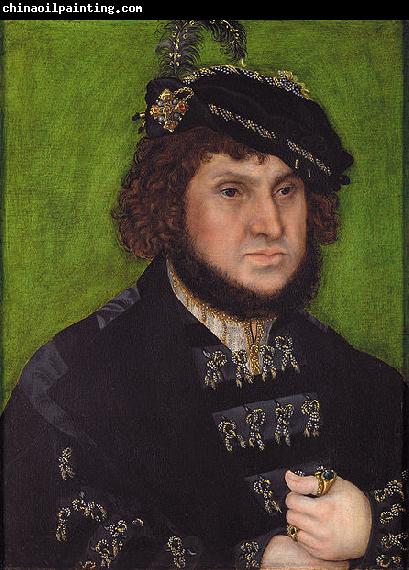 Lucas  Cranach Part of a diptych with the portrait of his son