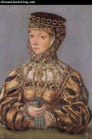 Lucas Cranach the Younger Miniature of Barbara Radziwill