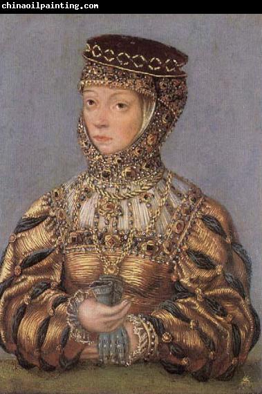 Lucas Cranach the Younger Miniature of Barbara Radziwill