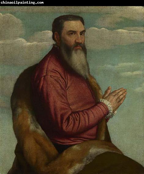 MORETTO da Brescia Praying Man with a Long Beard