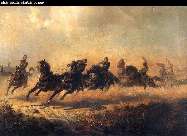 Maksymilian Gierymski Charge of Russian horse artillery