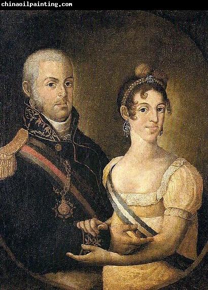 Manuel Dias de Oliveira Portrait of John VI of Portugal and Charlotte of Spain