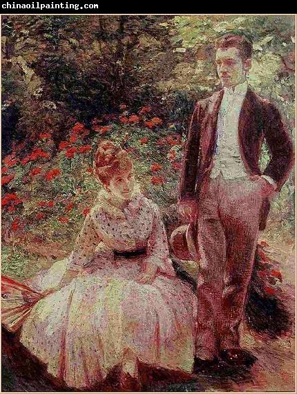 Marie Bracquemond The Artist Son and Sister in the Garden at Sevres