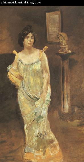 Max Klinger Portait of Elsa Asenijeff in evening dress