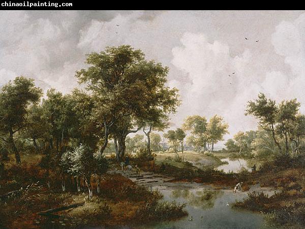 Meindert Hobbema A Wooded Landscape