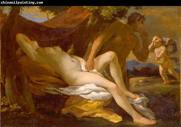 Nicolas Poussin Jupiter and Antiope or Venus and Satyr