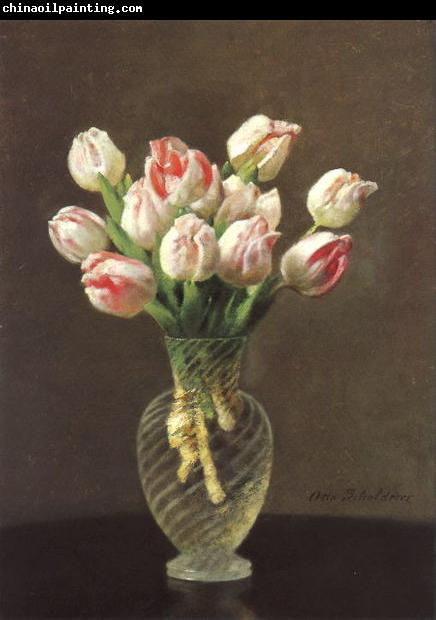 Otto Scholderer Tulpen in hohem Glas