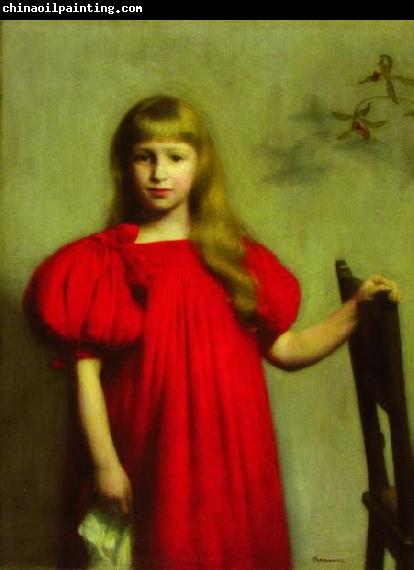 Pankiewicz, Jozef Portrait of a girl in a red dress