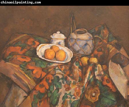 Paul Cezanne Still Life with Ginger Jar, Sugar Bowl, and Oranges