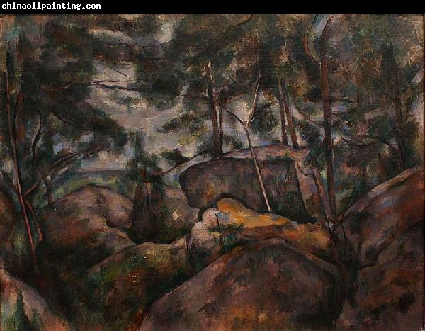 Paul Cezanne Rocks in the Forest