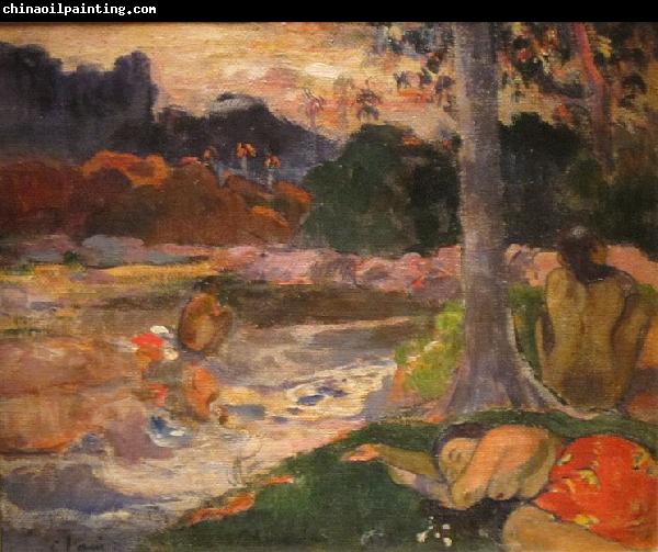 Paul Gauguin Tahitians on the Riverbank