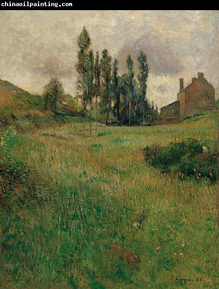 Paul Gauguin Dogs Running in a Meadow