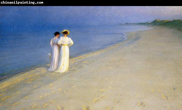 Peder Severin Kroyer Summer evening on Skagen's Southern Beach