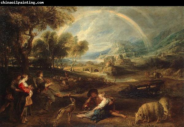 Peter Paul Rubens Landscape with Rainbow