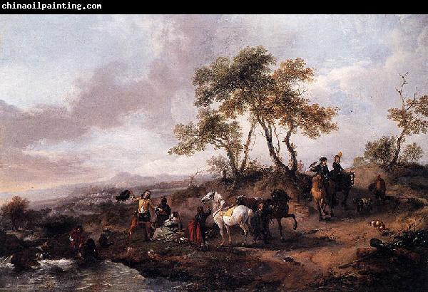 Philips Wouwerman Halt of the Hunting Party