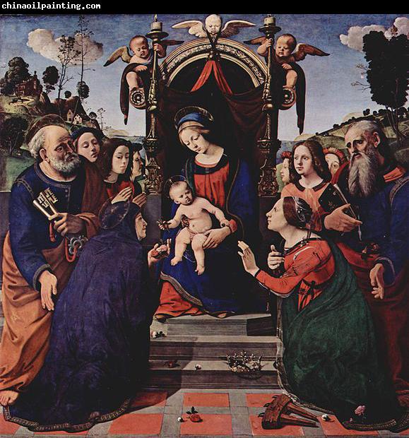 Piero di Cosimo Maria mit dem Kind, Engeln, Hl. Katharina von