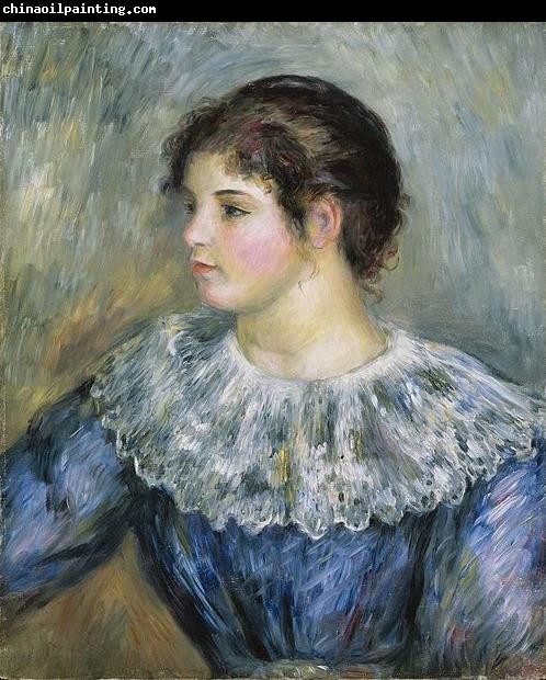 Pierre Auguste Renoir Bust Portrait of a Young Woman