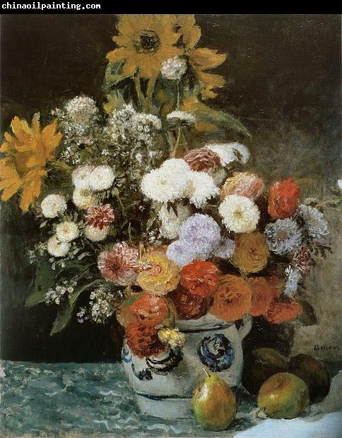 Pierre-Auguste Renoir Fleurs dans un pot en faience