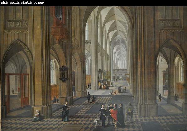 Pieter Neefs View of the interior of a church