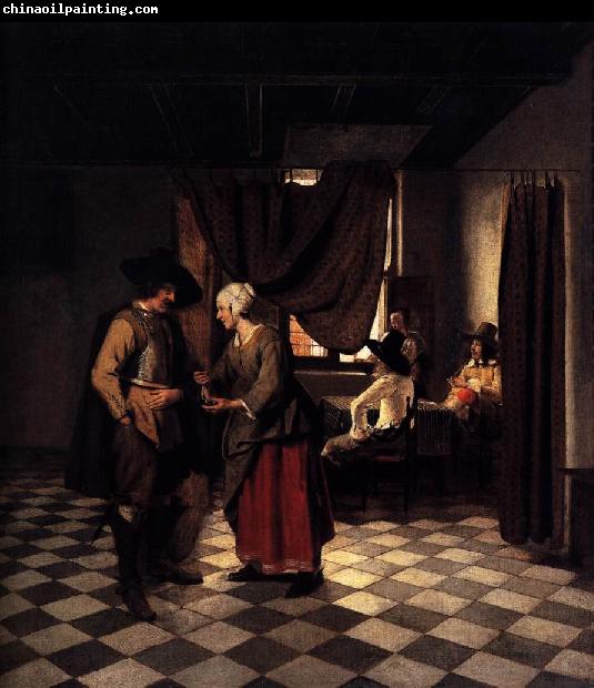 Pieter de Hooch Paying the Hostess