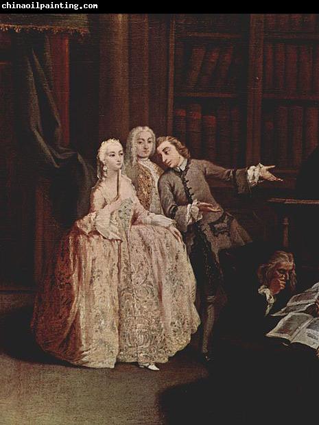 Pietro Longhi Besuch in der Bibliothek