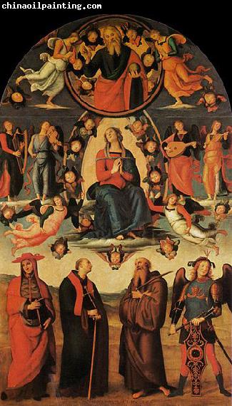 Pietro Perugino Assumption of the Virgin with Four Saints