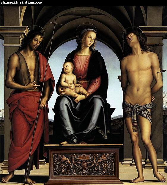 Pietro Perugino The Madonna between St John