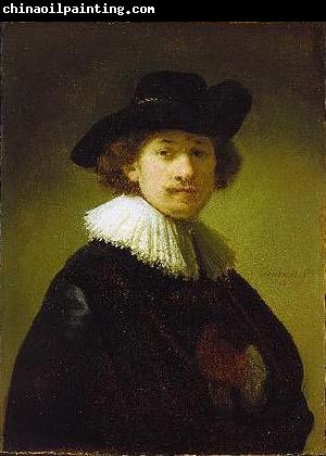 REMBRANDT Harmenszoon van Rijn Self-portrait with hat