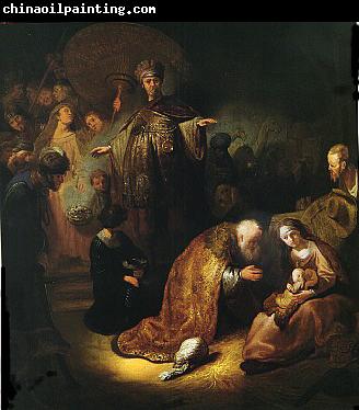 REMBRANDT Harmenszoon van Rijn The Adoration of the Magi.