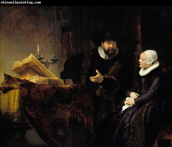 REMBRANDT Harmenszoon van Rijn The Mennonite Preacher Anslo and his Wife