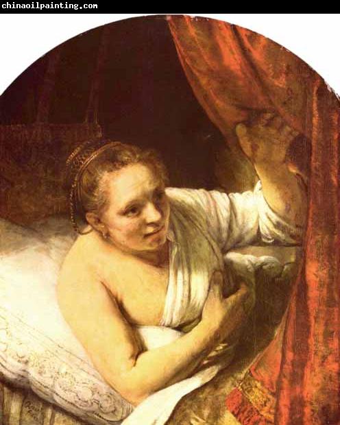 REMBRANDT Harmenszoon van Rijn Junge Frau im Bett