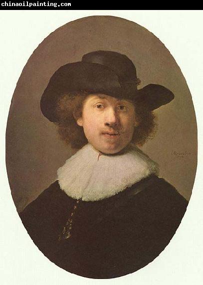 REMBRANDT Harmenszoon van Rijn Self-portrait with wide-awake hat